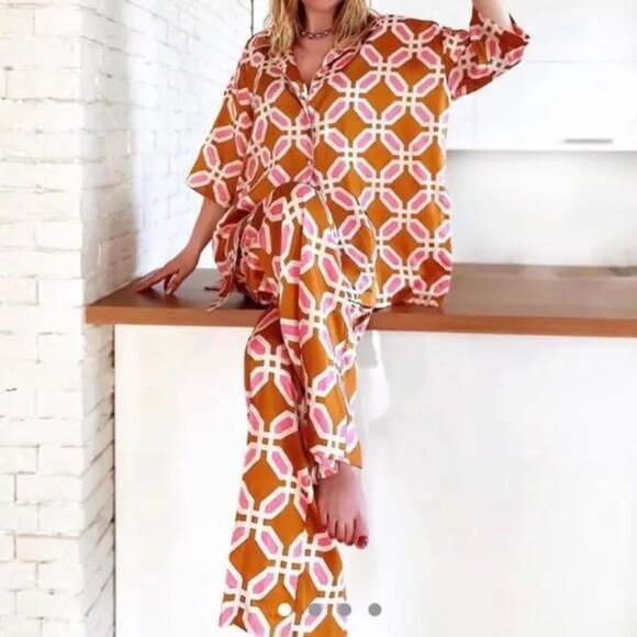 Zara Pajama Style Printed Set | 2 piece | Size L | NWT - Picture 3 of 12